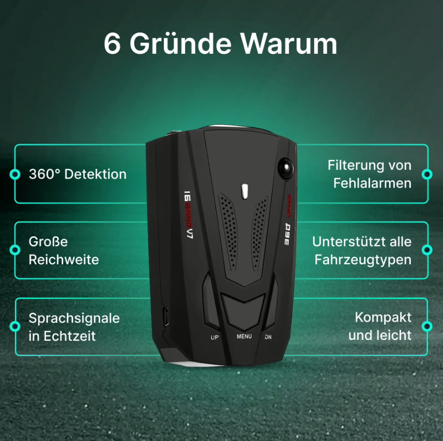 Sparen Sie bis zu 85% bei Ihrem Speeder Pro Radarwarner!